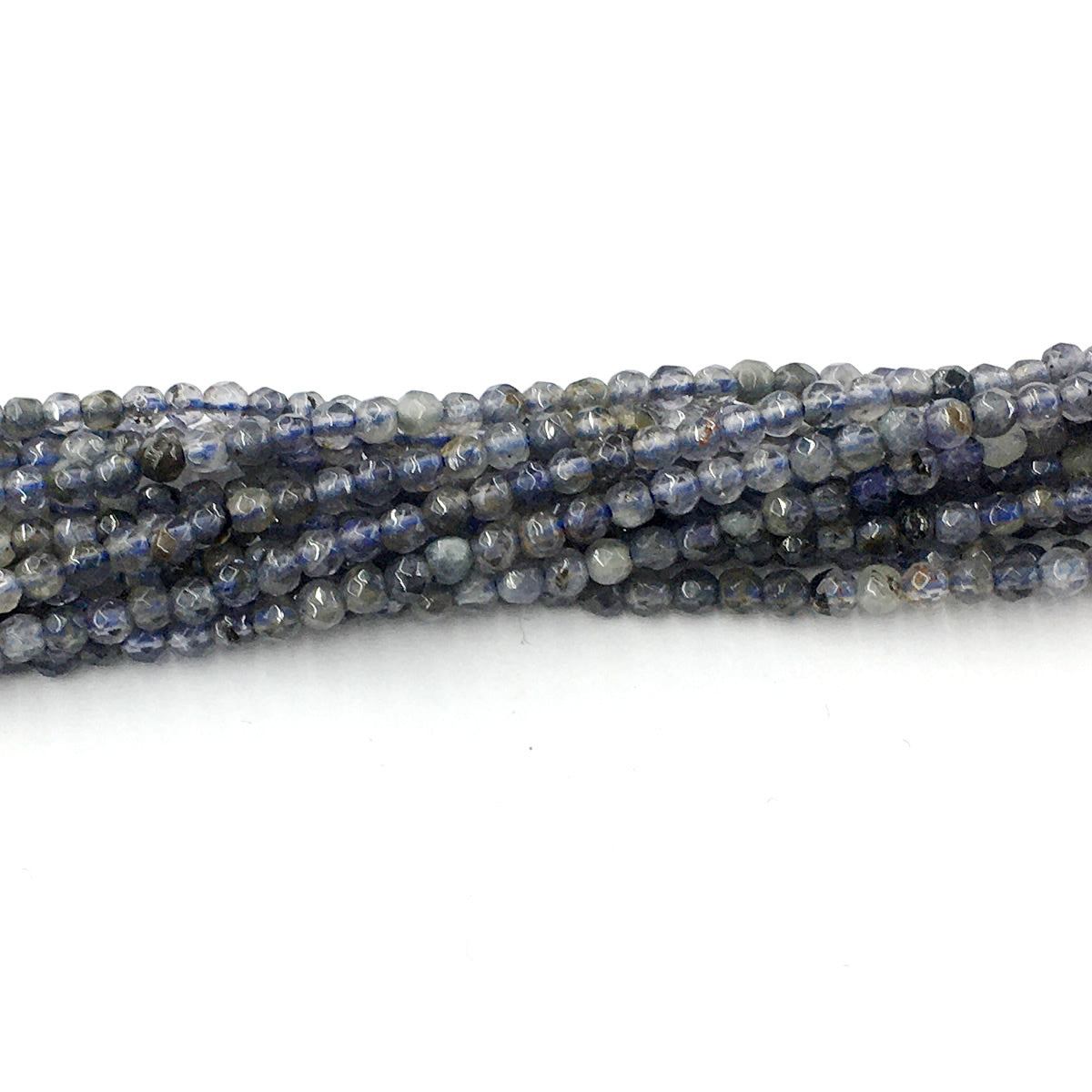 CIL08 Iolite Gemstone Beads Faceted Round 3mm 15.5" Strand