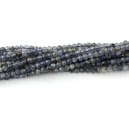 CIL08 Iolite Gemstone Beads Faceted Round 3mm 15.5" Strand