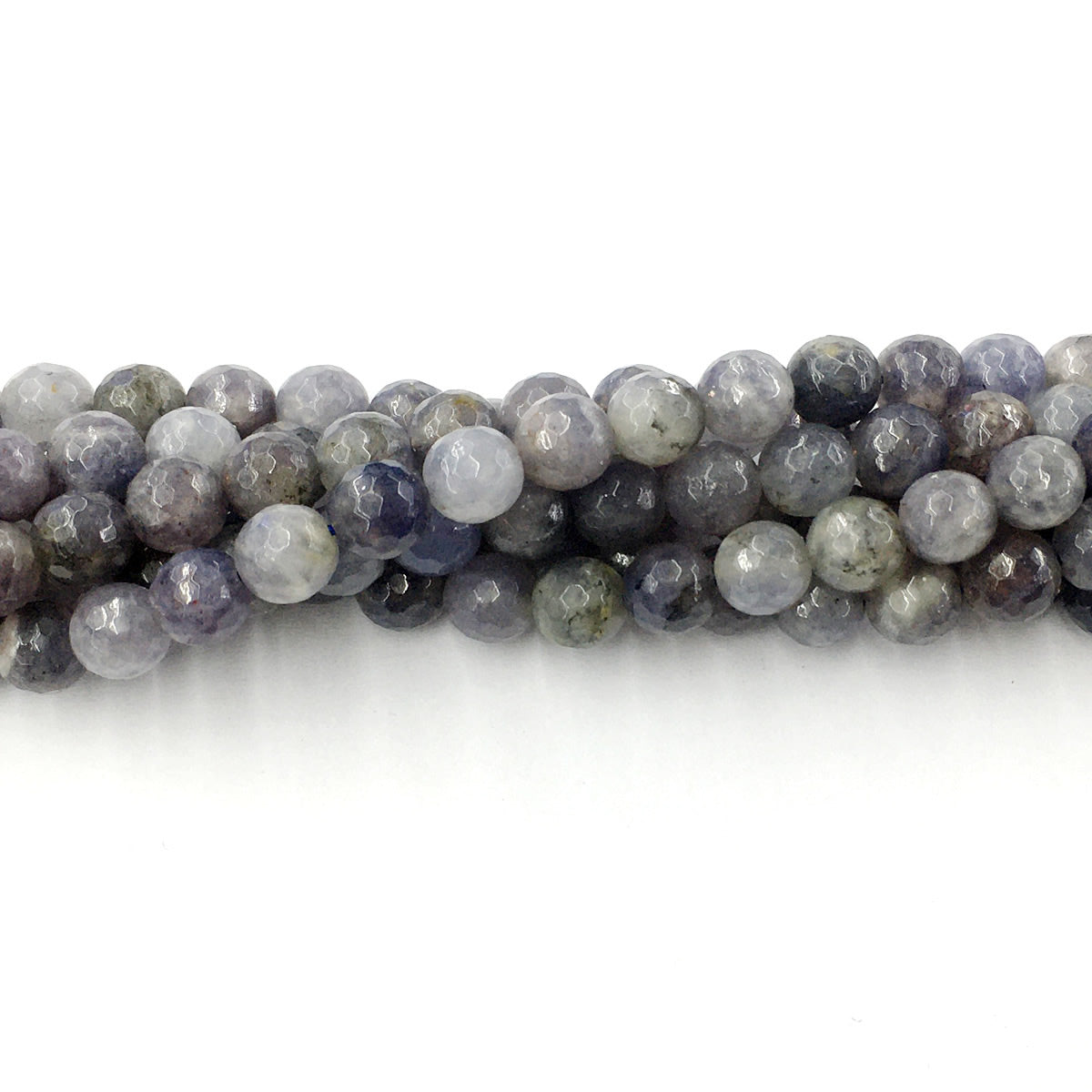 CIL11 Iolite Gemstone Beads Faceted Round 8mm 15.5" Strand