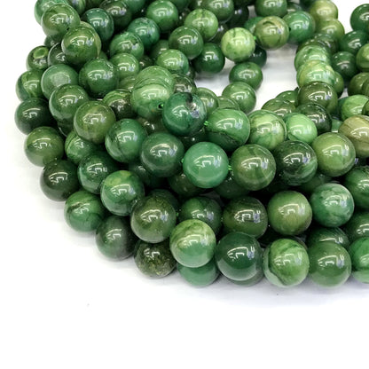 CJA100 African Jade Beads Smooth Round 12mm 15" Strand