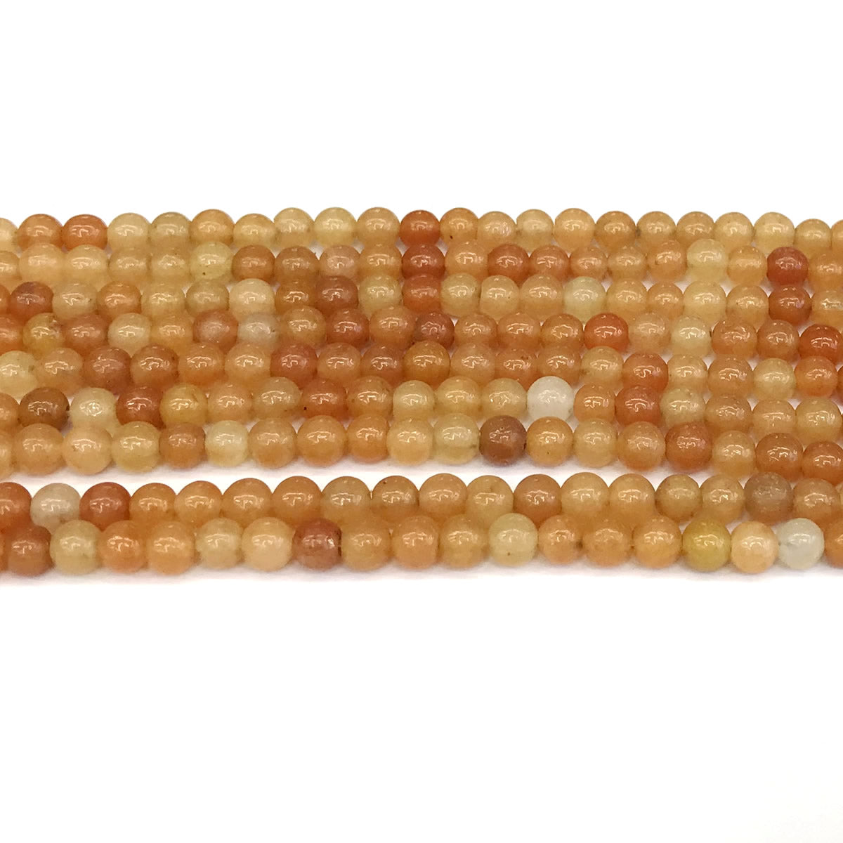 CJA112 Red Aventurine Jade Beads Smooth Round 4mm 15" Strand