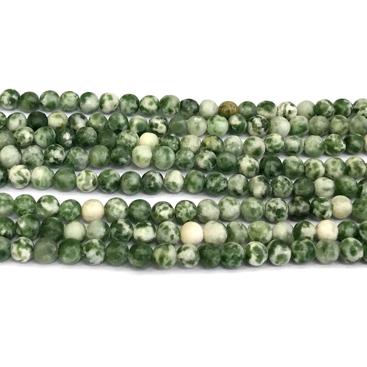 CJA138 Qinghai Jade Beads Smooth Round 4mm 15" Strand