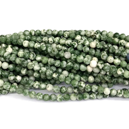 CJA138 Qinghai Jade Beads Smooth Round 4mm 15" Strand