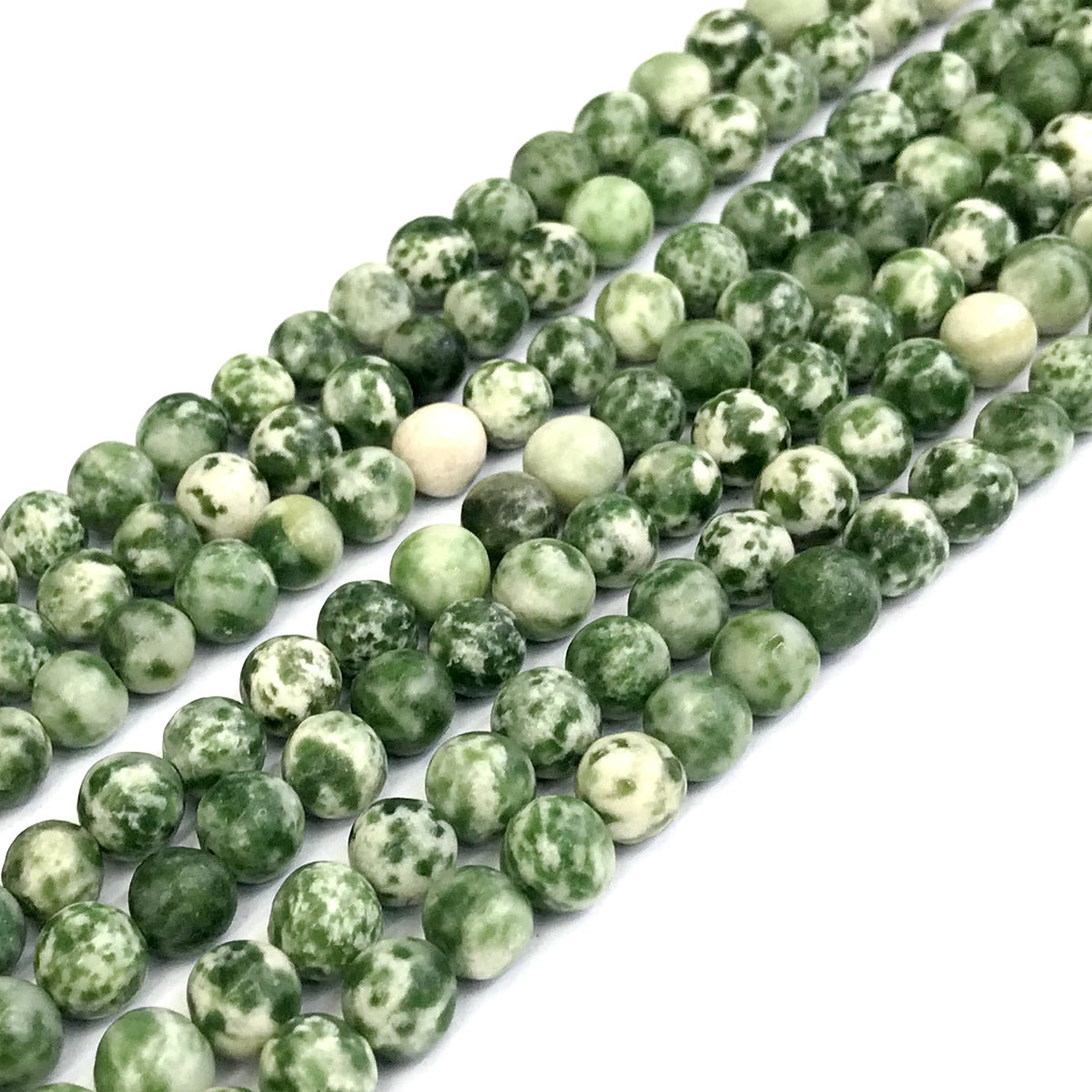 CJA139 Qinghai Jade Beads Smooth Round 6mm 15" Strand