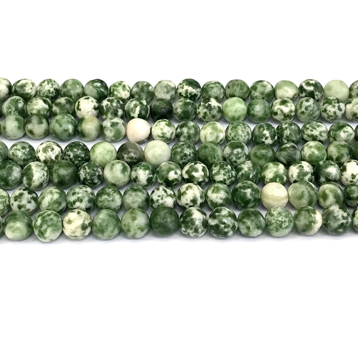 CJA139 Qinghai Jade Beads Smooth Round 6mm 15" Strand