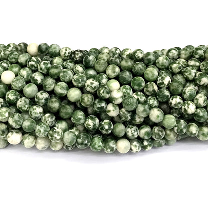 CJA139 Qinghai Jade Beads Smooth Round 6mm 15" Strand