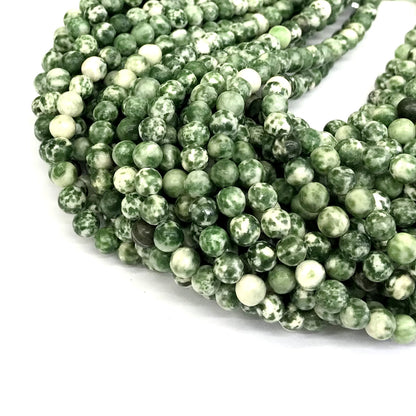 CJA139 Qinghai Jade Beads Smooth Round 6mm 15" Strand