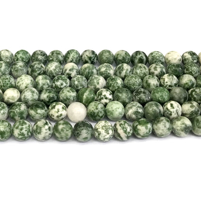 CJA140 Qinghai Jade Beads Smooth Round 8mm 15" Strand