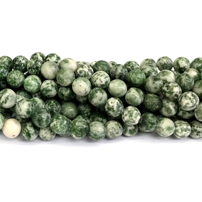 CJA140 Qinghai Jade Beads Smooth Round 8mm 15" Strand