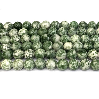 CJA141 Qinghai Jade Beads Smooth Round 10mm 15" Strand