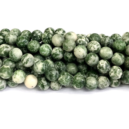 CJA141 Qinghai Jade Beads Smooth Round 10mm 15" Strand