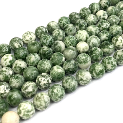 CJA142 Qinghai Jade Beads Smooth Round 12mm 15" Strand