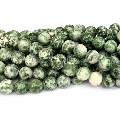 CJA142 Qinghai Jade Beads Smooth Round 12mm 15" Strand