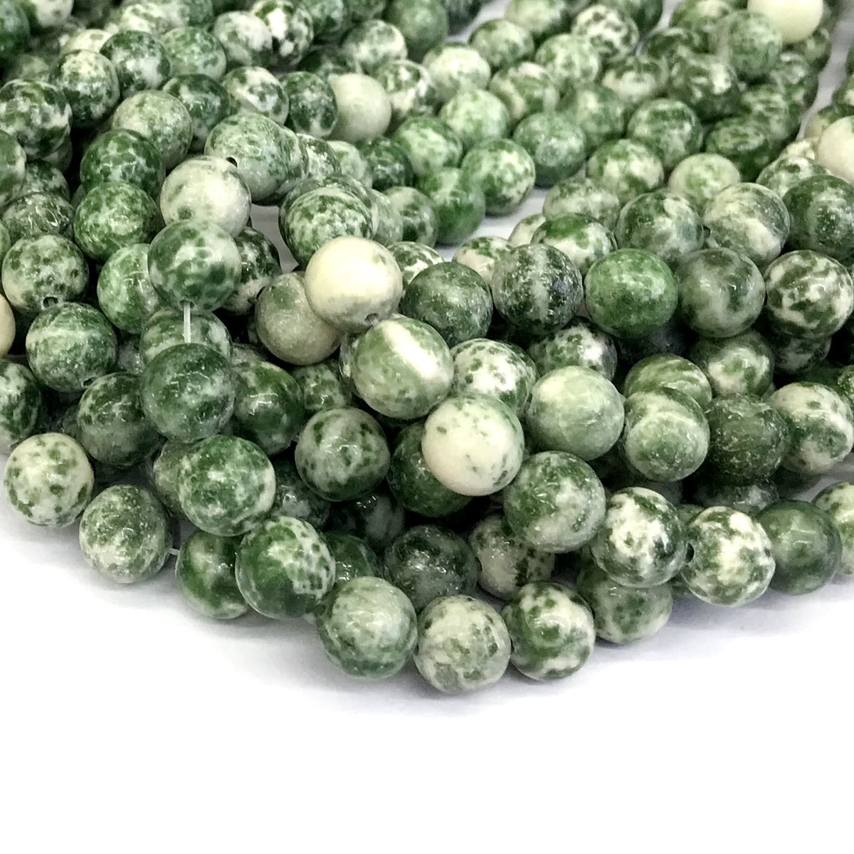 CJA142 Qinghai Jade Beads Smooth Round 12mm 15" Strand