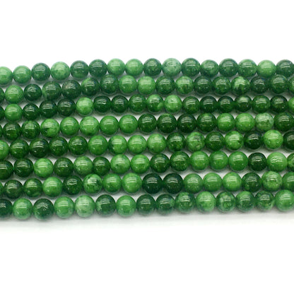 CJA18 Russian Jade Beads Smooth Round 4mm 15.5" Strand