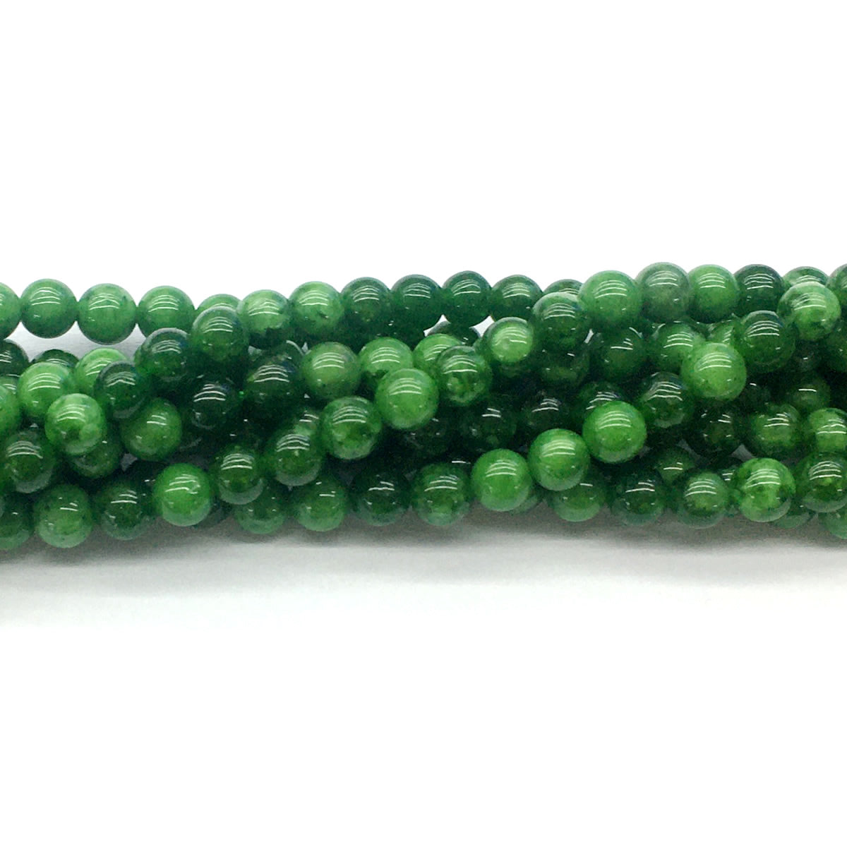 CJA18 Russian Jade Beads Smooth Round 4mm 15.5" Strand