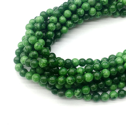 CJA18 Russian Jade Beads Smooth Round 4mm 15.5" Strand