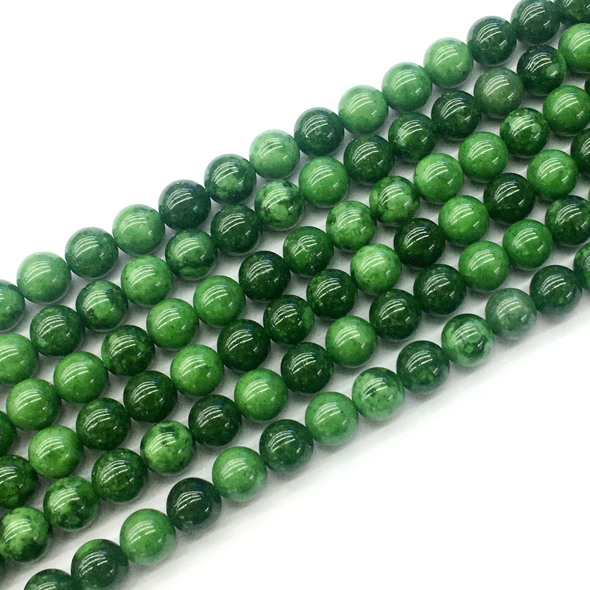 CJA19 Russian Jade Beads Smooth Round 6mm 15.5" Strand