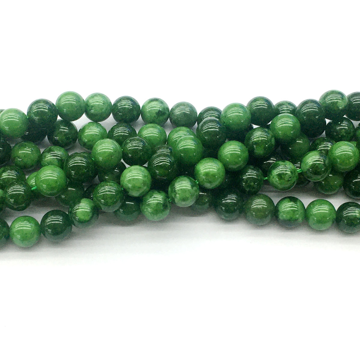 CJA19 Russian Jade Beads Smooth Round 6mm 15.5" Strand