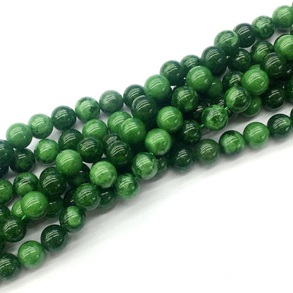 CJA19 Russian Jade Beads Smooth Round 6mm 15.5" Strand