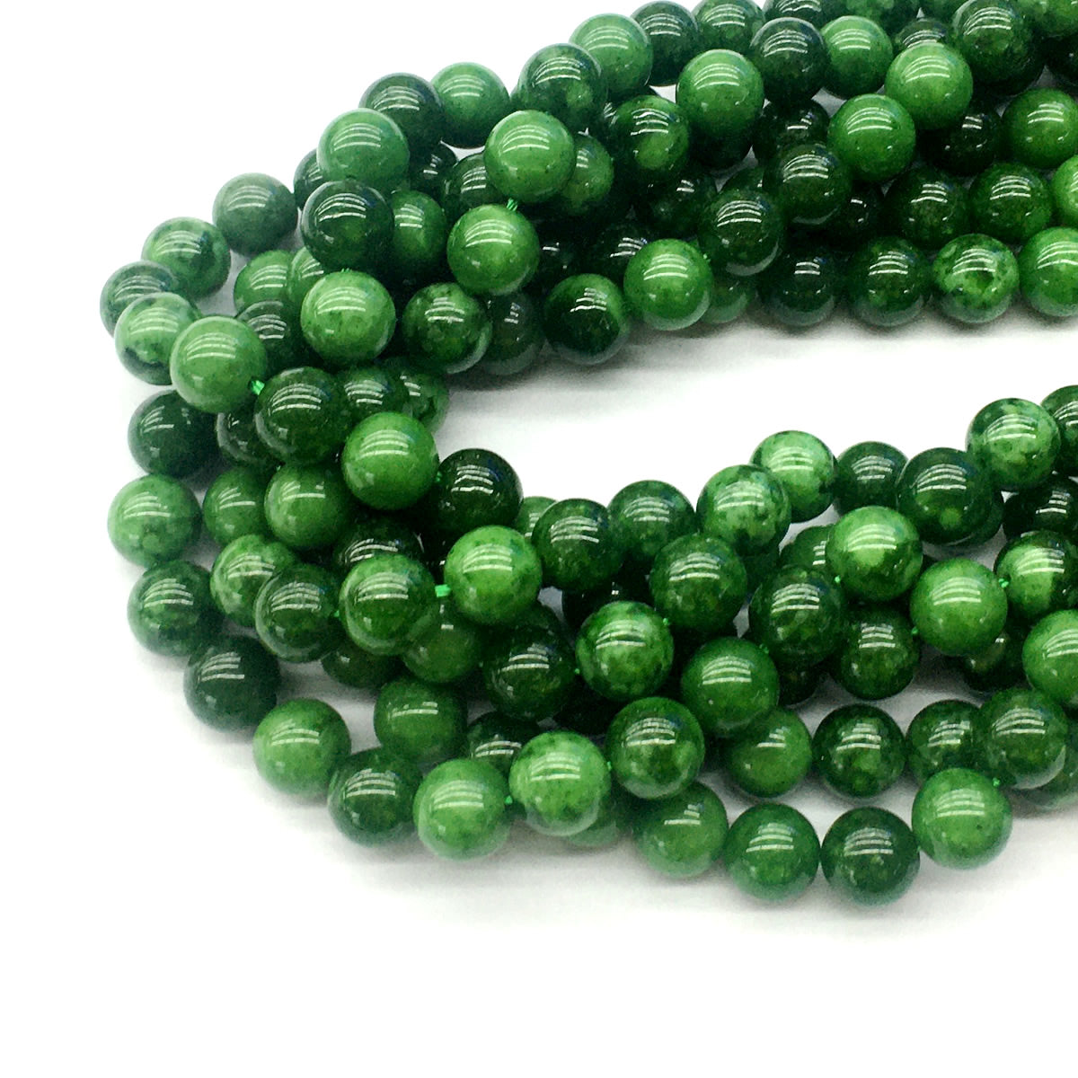 CJA19 Russian Jade Beads Smooth Round 6mm 15.5" Strand