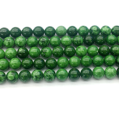 CJA20 Russian Jade Beads Smooth Round 8mm 15.5" Strand