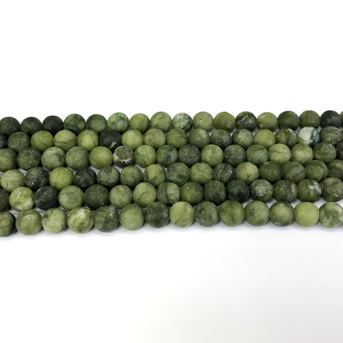 CJA33 China Jade Beads Matte Round 4mm 15" Strand