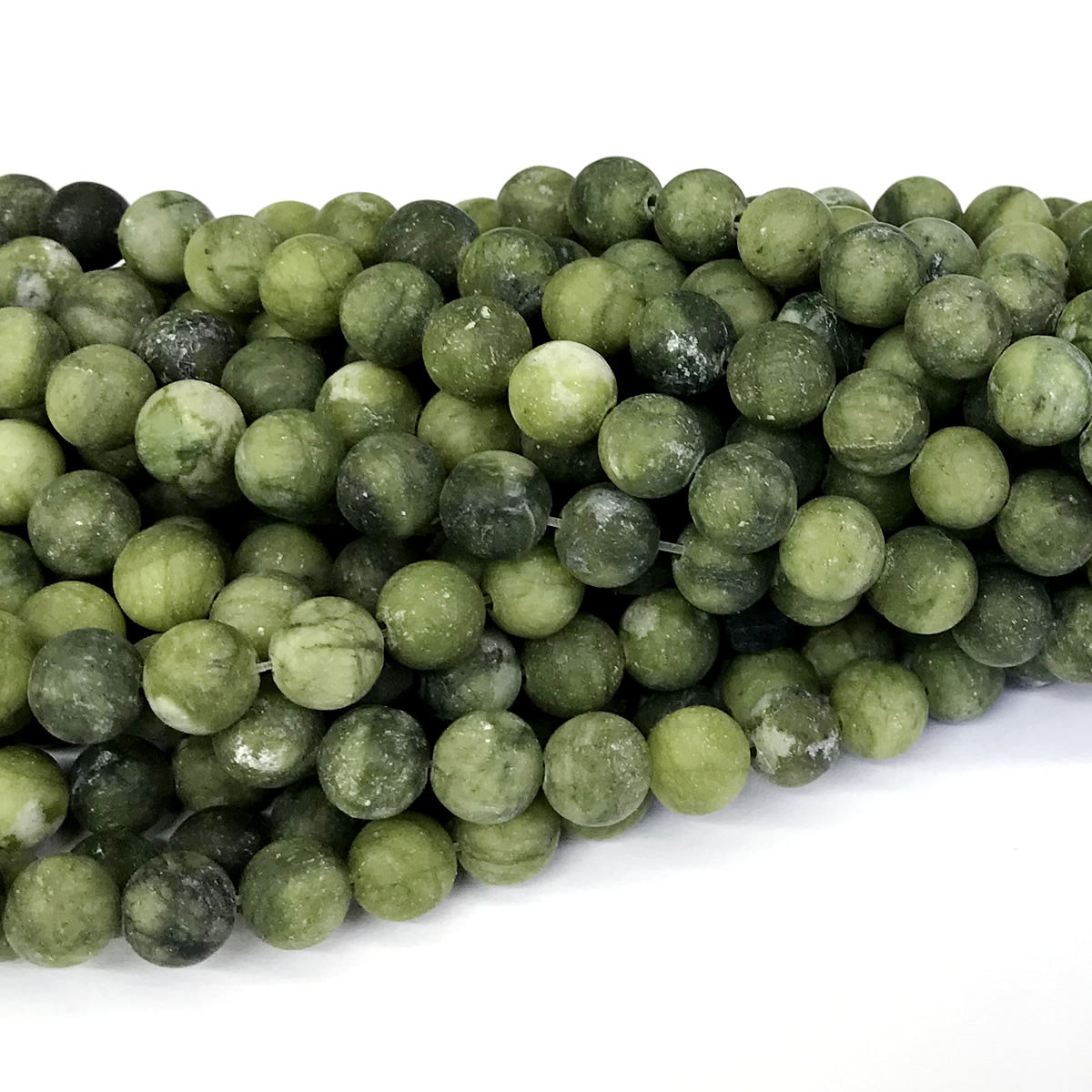 CJA33 China Jade Beads Matte Round 4mm 15" Strand