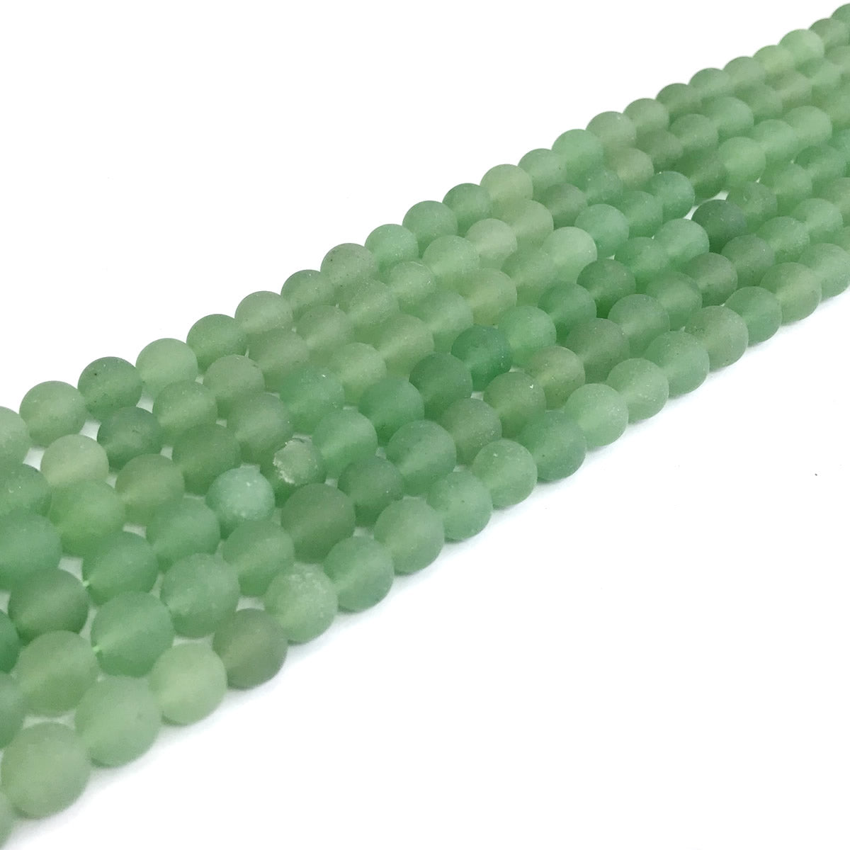 CJA41 Green Aventurine Jade Beads Matte Round 4mm 15" Strand