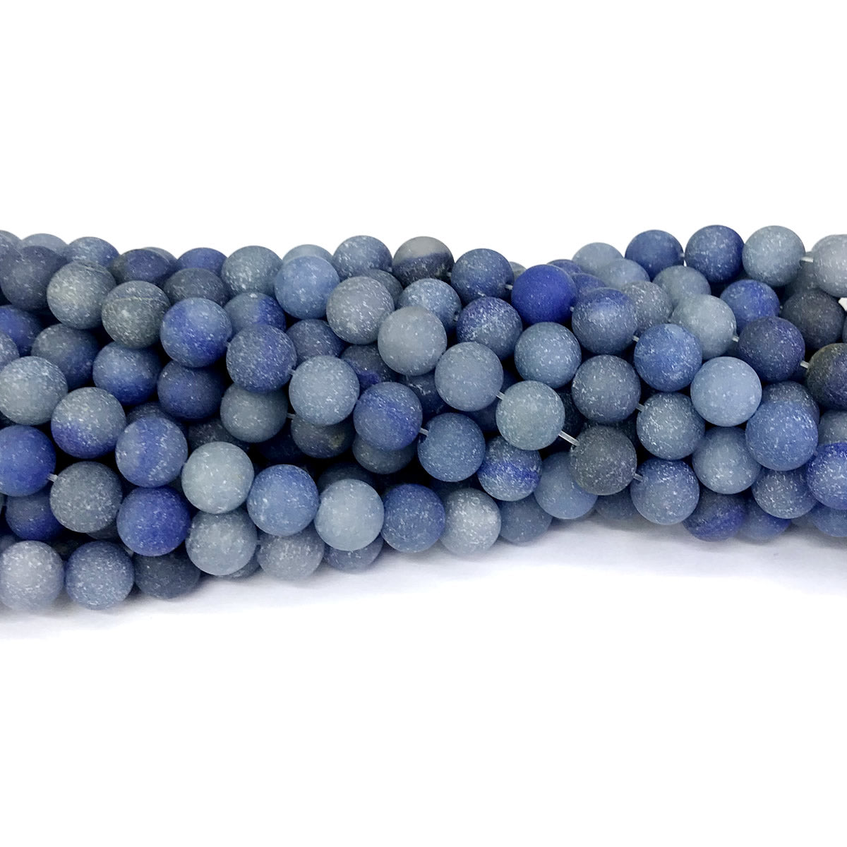 CJA49 Blue Aventurine Jade Beads Matte Round 4mm 15" Strand