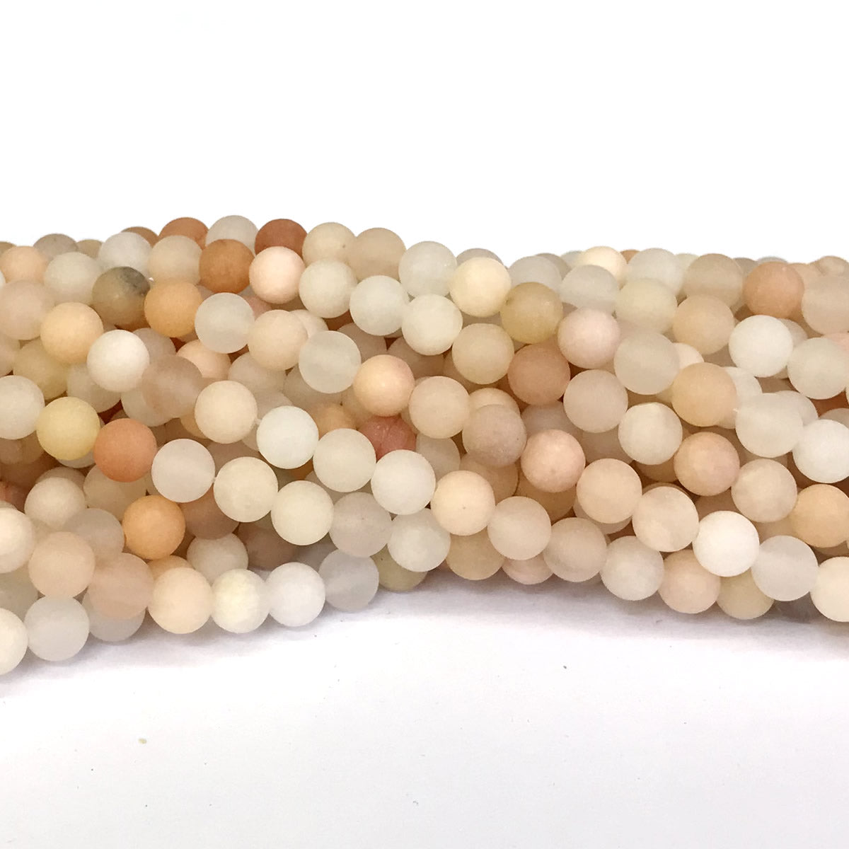 CJA57 Pink Aventurine Jade Beads Matte Round 4mm 15" Strand