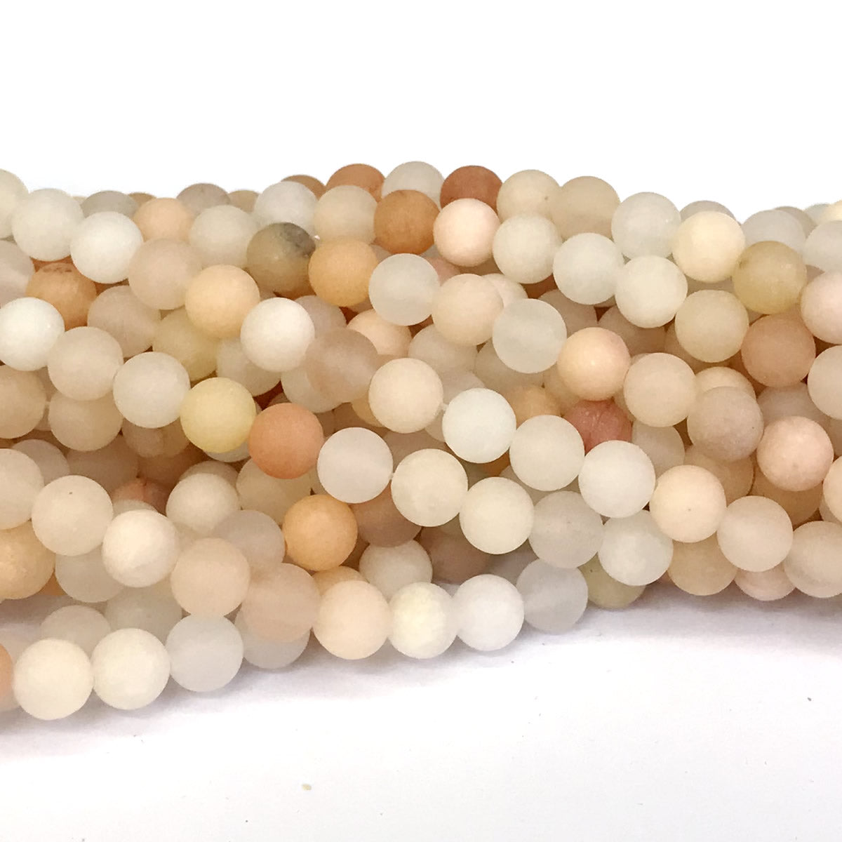 CJA58 Pink Aventurine Jade Beads Matte Round 6mm 15" Strand