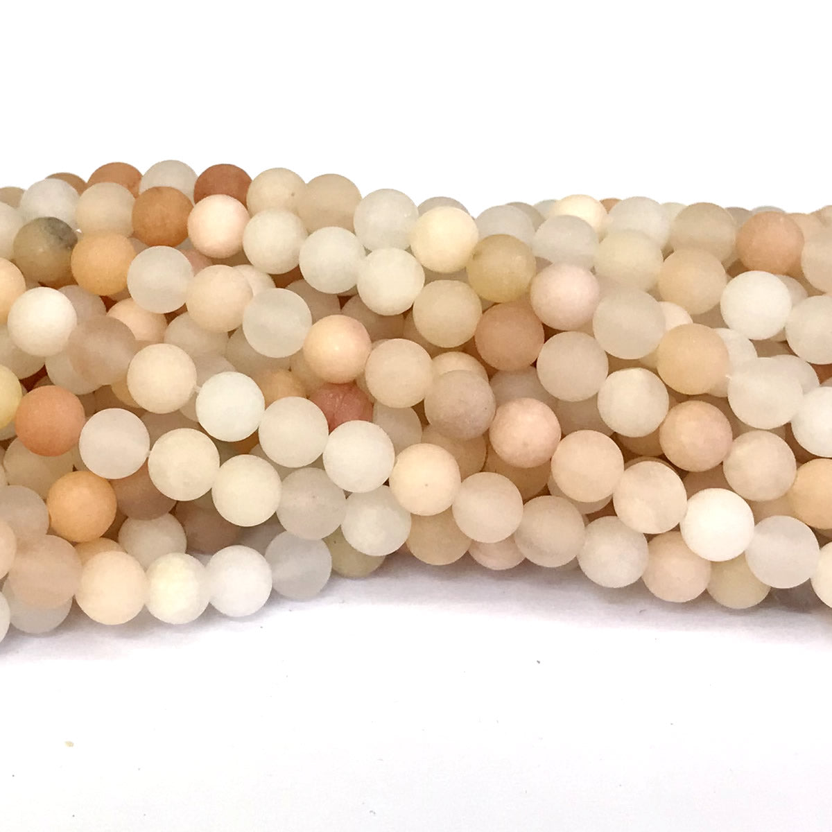 CJA59 Pink Aventurine Jade Beads Matte Round 8mm 15" Strand