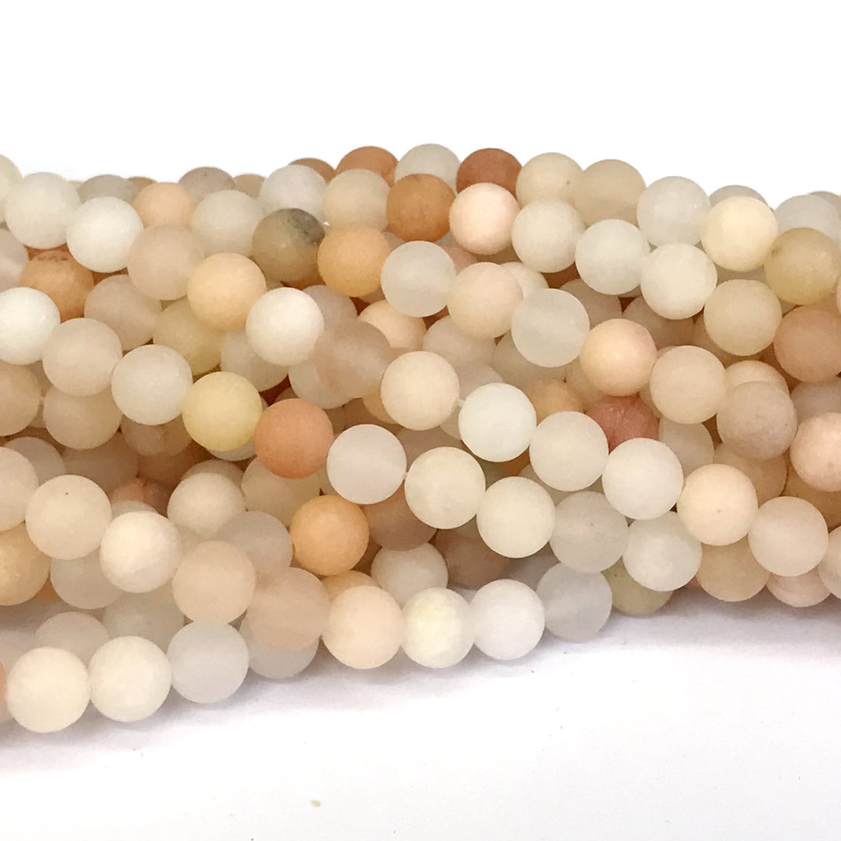 CJA60 Pink Aventurine Jade Beads Matte Round 10mm 15" Strand