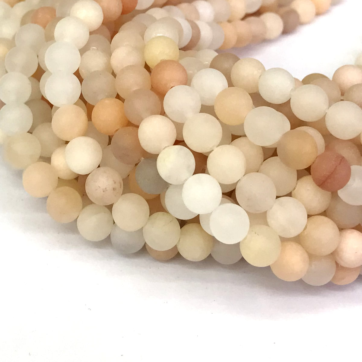 CJA60 Pink Aventurine Jade Beads Matte Round 10mm 15" Strand