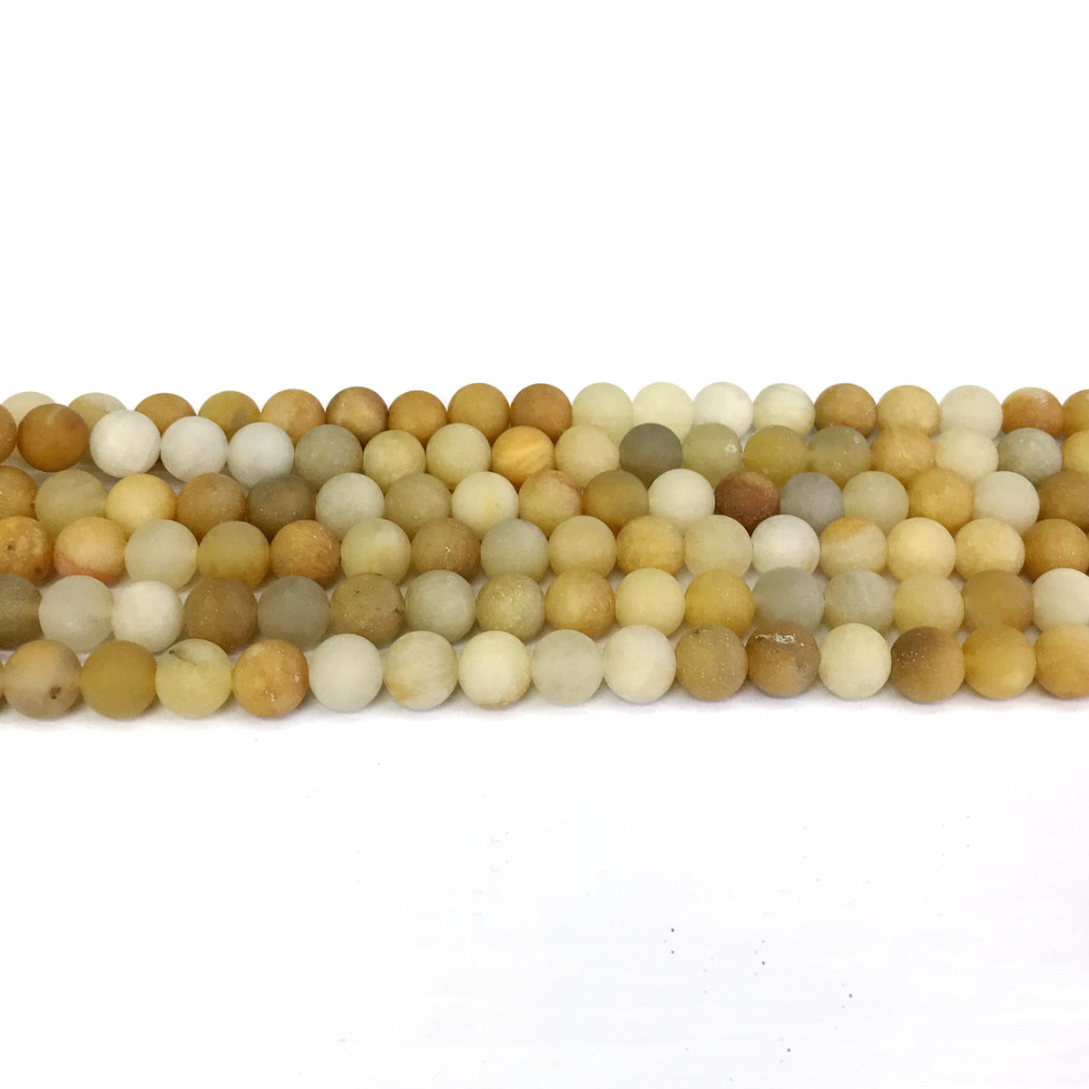 CJA65 Yellow Aventurine Jade Beads Matte Round 4mm 15" Strand