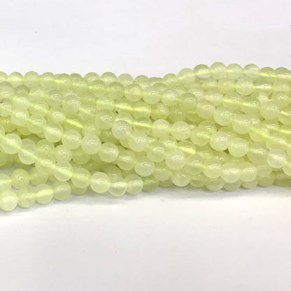 CJA73 New Jade Beads Smooth Round 4mm 15" Strand