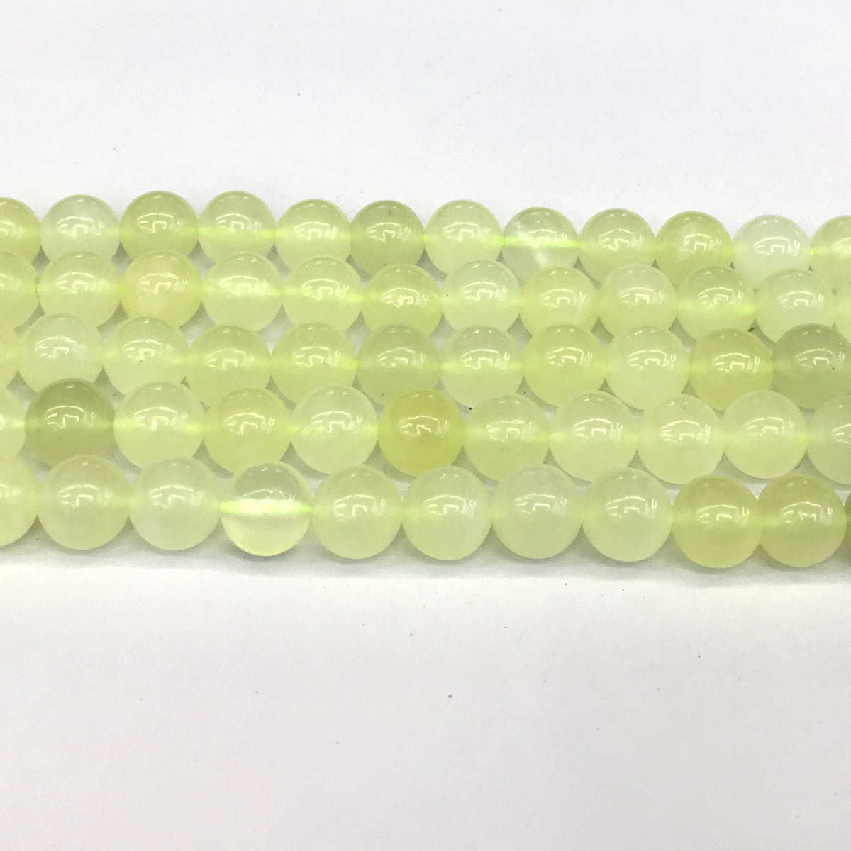 CJA76 New Jade Beads Smooth Round 10mm 15" Strand