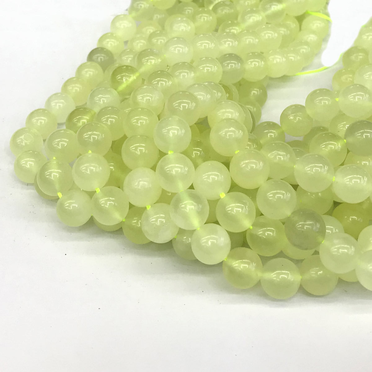 CJA76 New Jade Beads Smooth Round 10mm 15" Strand