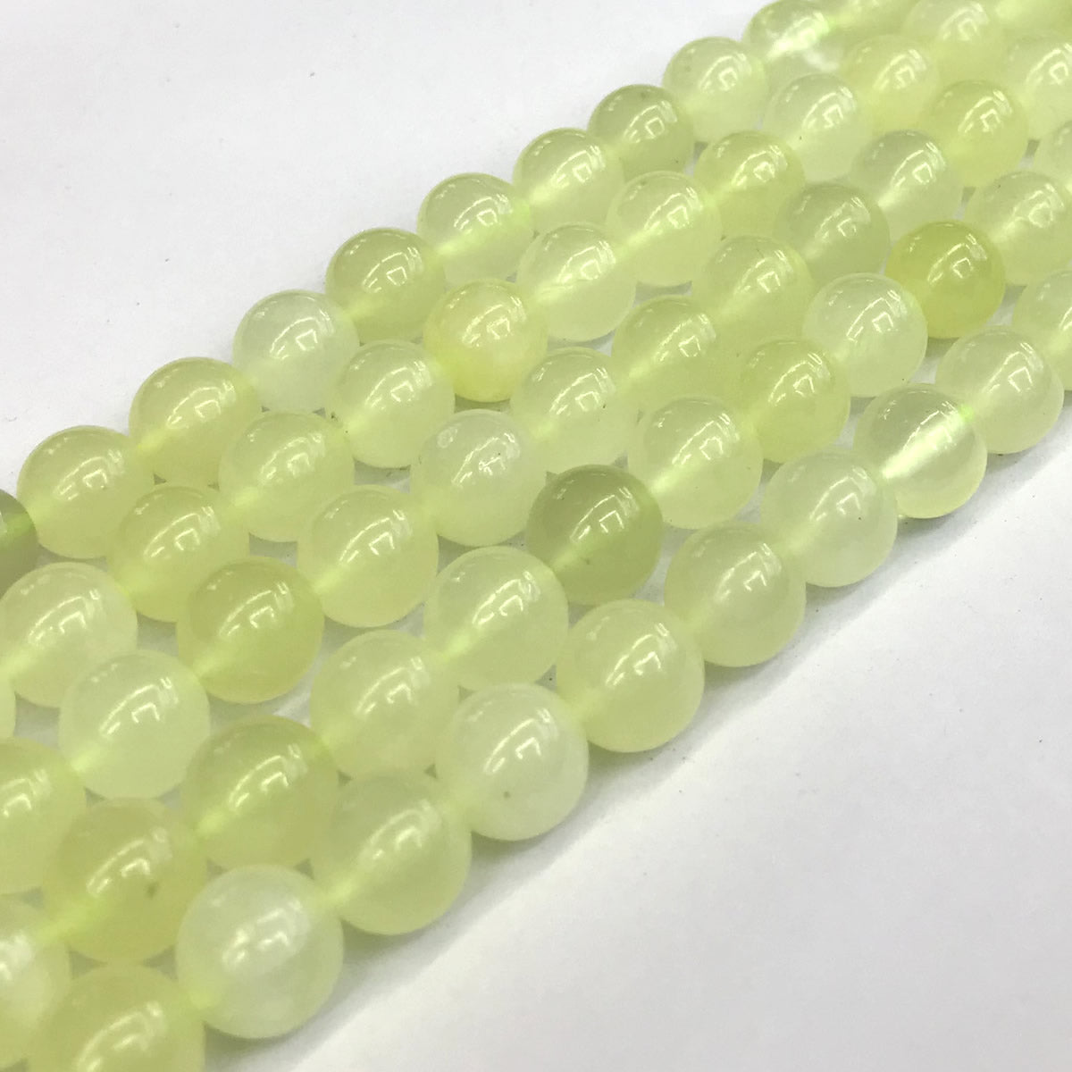 CJA77 New Jade Beads Smooth Round 12mm 15" Strand