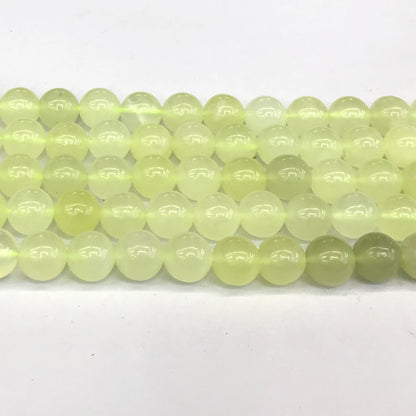 CJA77 New Jade Beads Smooth Round 12mm 15" Strand