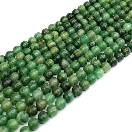 CJA96 African Jade Beads Smooth Round 4mm 15" Strand