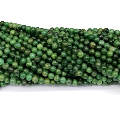 CJA96 African Jade Beads Smooth Round 4mm 15" Strand