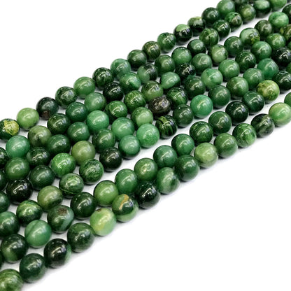 CJA97 African Jade Beads Smooth Round 6mm 15" Strand