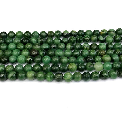 CJA97 African Jade Beads Smooth Round 6mm 15" Strand