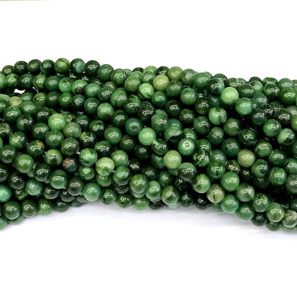 CJA97 African Jade Beads Smooth Round 6mm 15" Strand