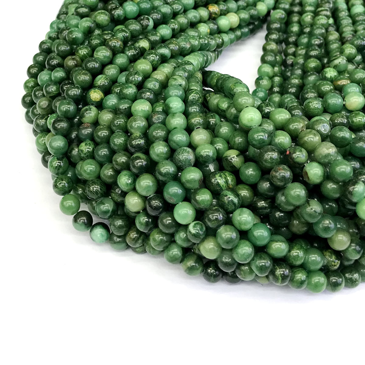 CJA97 African Jade Beads Smooth Round 6mm 15" Strand