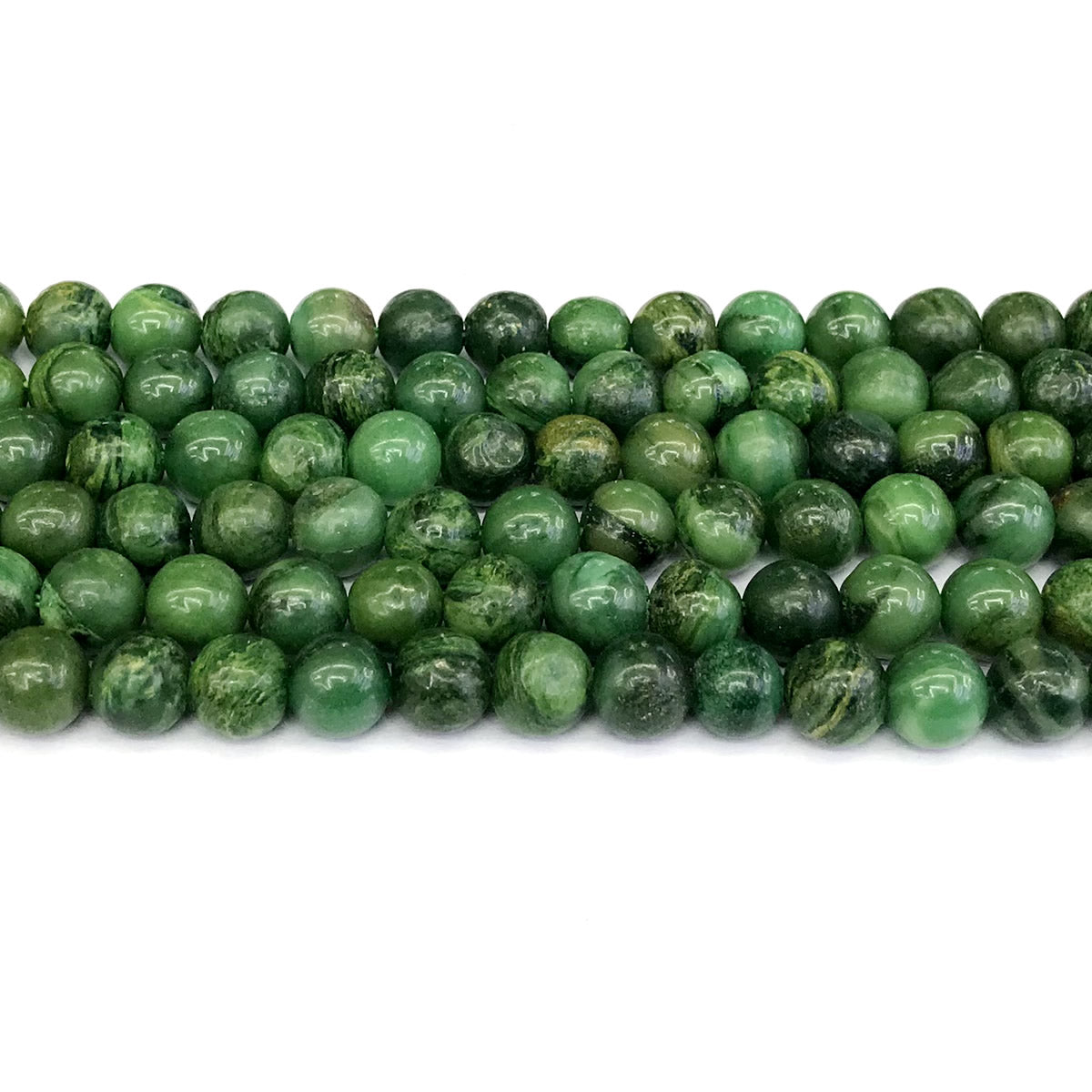 CJA98 African Jade Beads Smooth Round 8mm 15" Strand