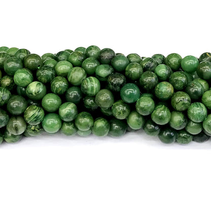 CJA98 African Jade Beads Smooth Round 8mm 15" Strand