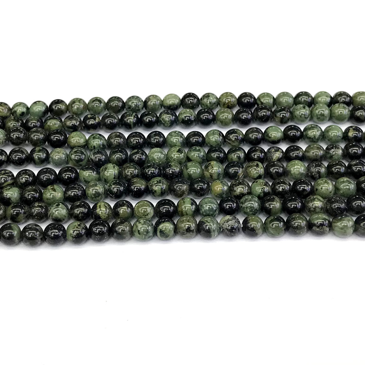 CJP183 Kambaba Jasper Beads Smooth Round 4mm 15" Strand